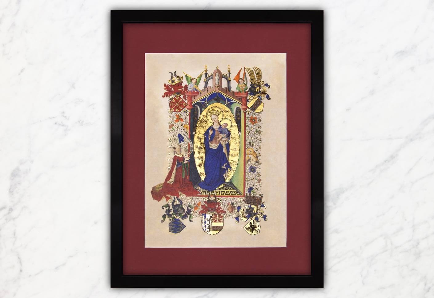 Illumination of the 15th century of A radiant Madonna and Child